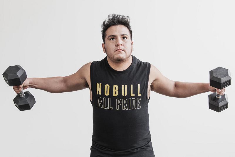 Black Nobull Sleeveless Crew (PRIDE) Men's Hoodie | CA M1558Q